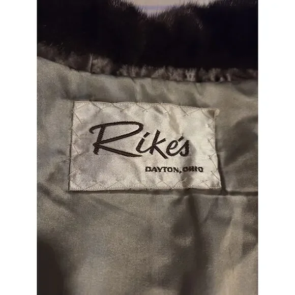 Vintage 40s 50s Rikes Dayton Persian Lamb Fur Mink Fur Collar Coat Penny Lane - Picture 2 of 16